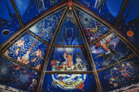 Alasdair Gray's ceiling mural in the Oran Mor in Glasgow